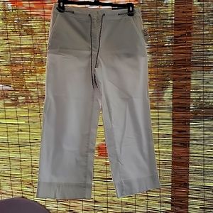 Talbots NWT white wide crop size 8 pants